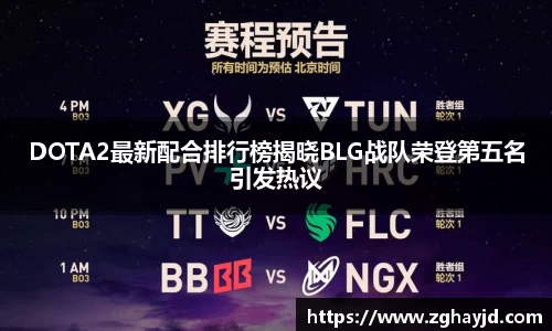 DOTA2最新配合排行榜揭晓BLG战队荣登第五名引发热议